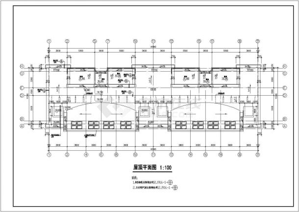 某市中心商业多层住宅楼建筑方案设计施工CAD图纸-图二
