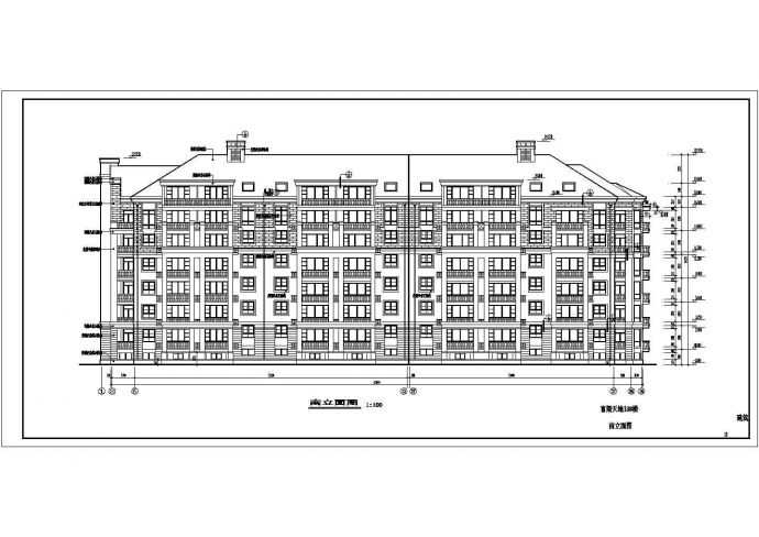 某市高档小区多层住宅楼建筑方案设计施工CAD图纸_图1