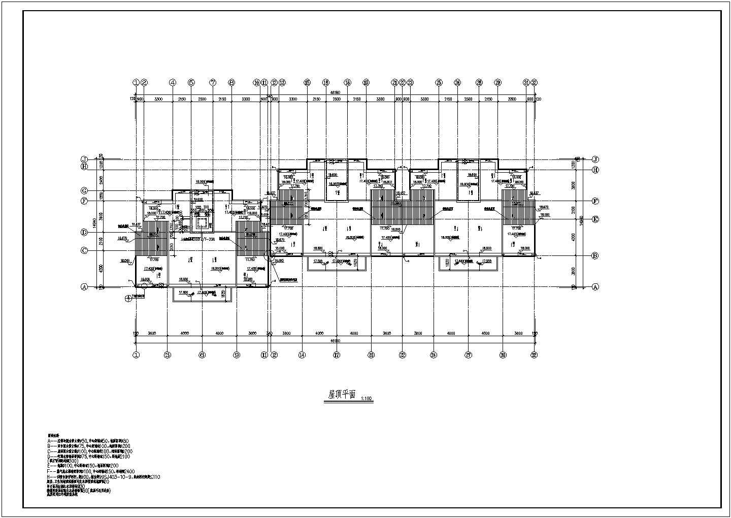 某高档小区多层住宅楼建筑方案设计施工CAD图纸（平立面图）