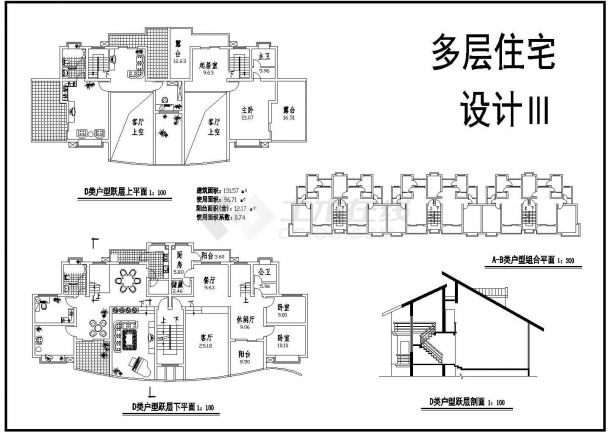 某高档小区高层住宅楼建筑方案设计施工CAD图纸-图一