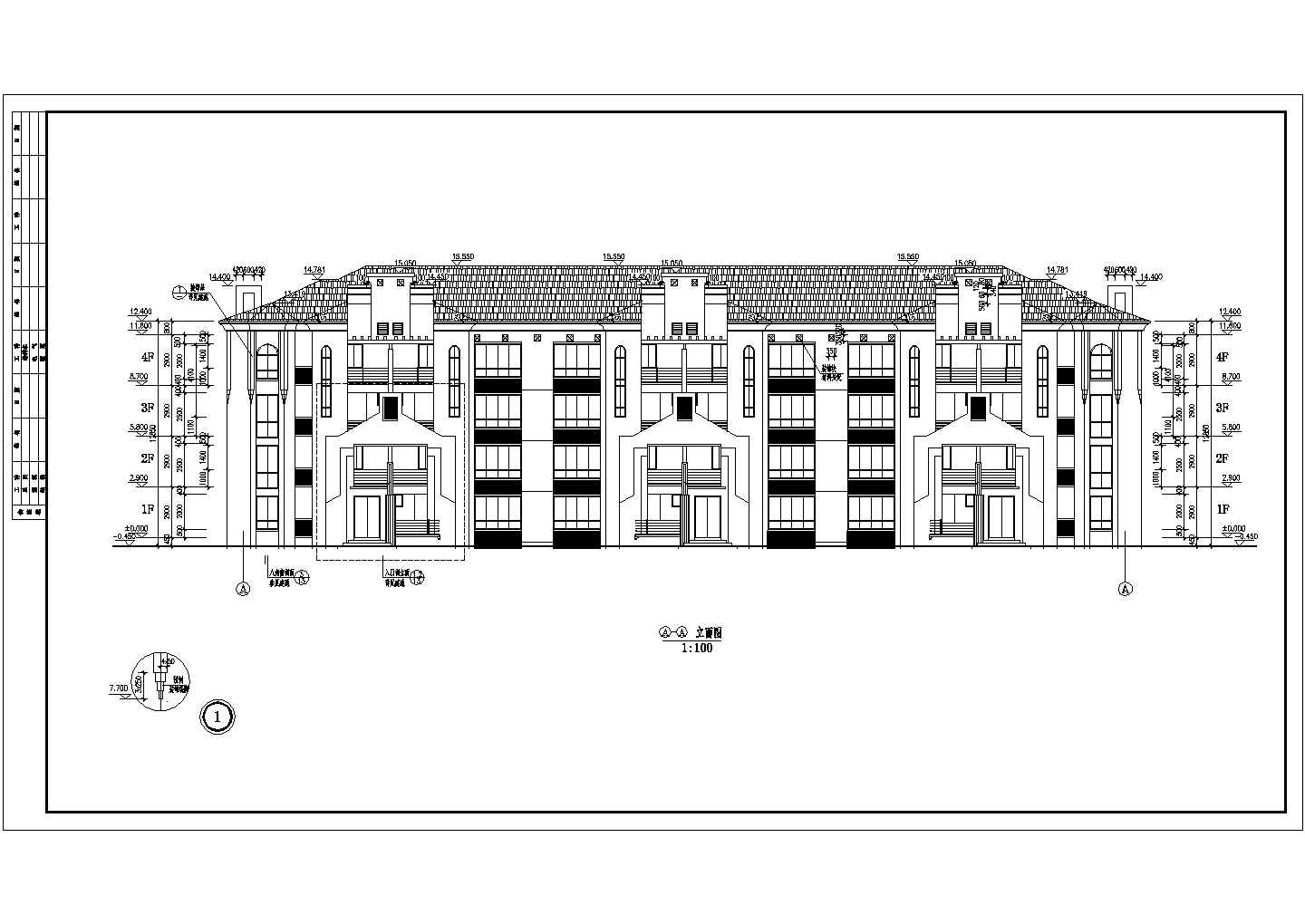 某地区经典复式居民住宅楼建筑方案设计施工CAD图纸