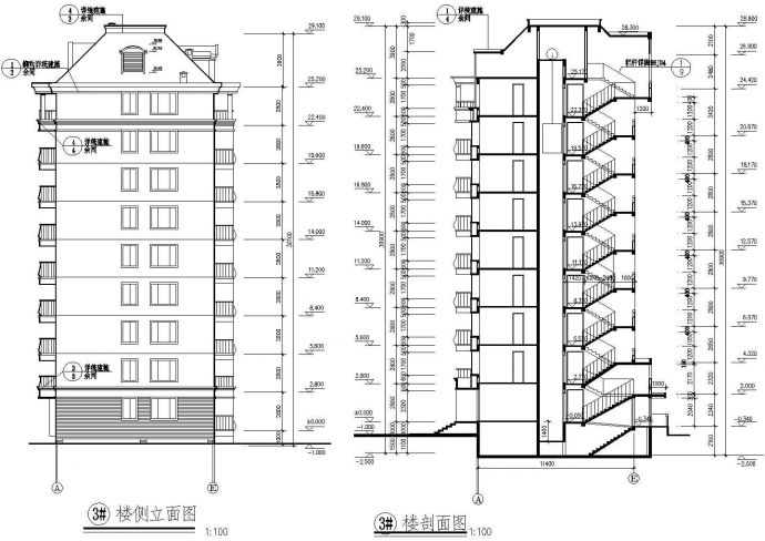 某市中心小区经典高层住宅楼建筑方案设计施工CAD图纸_图1