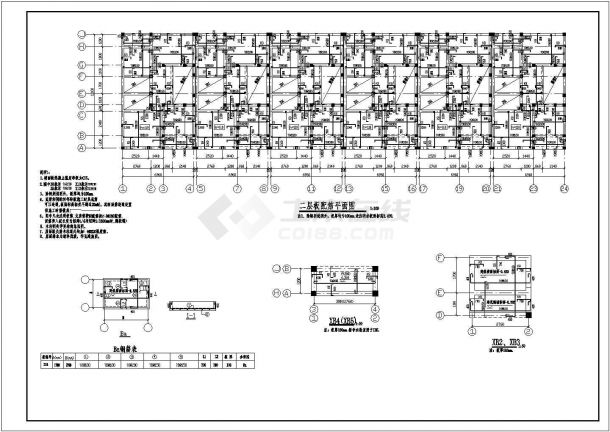 广西某地上三层民用住宅结构图纸，标注明细-图一