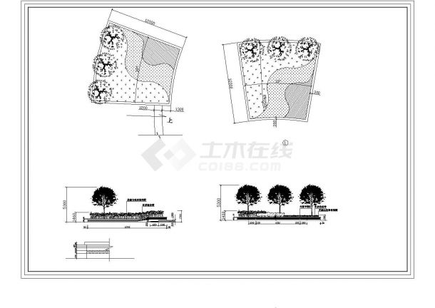 【南京】栖霞某羊山景观观景台全套施工设计cad图纸-图二