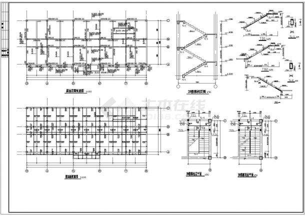 长54.3米宽12米2层框架办公楼结构施工图-图二