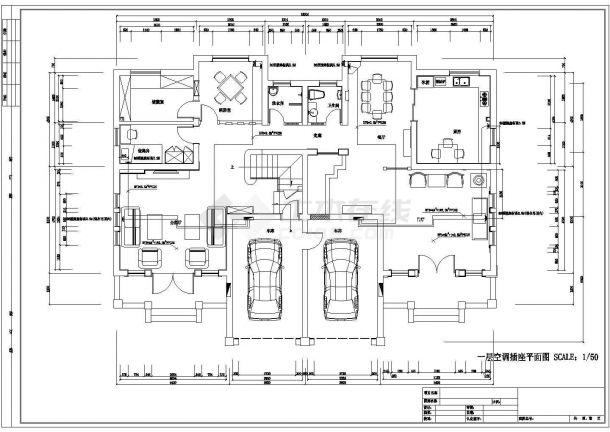 电气设计_某地区三层别墅村电路CAD图-图二