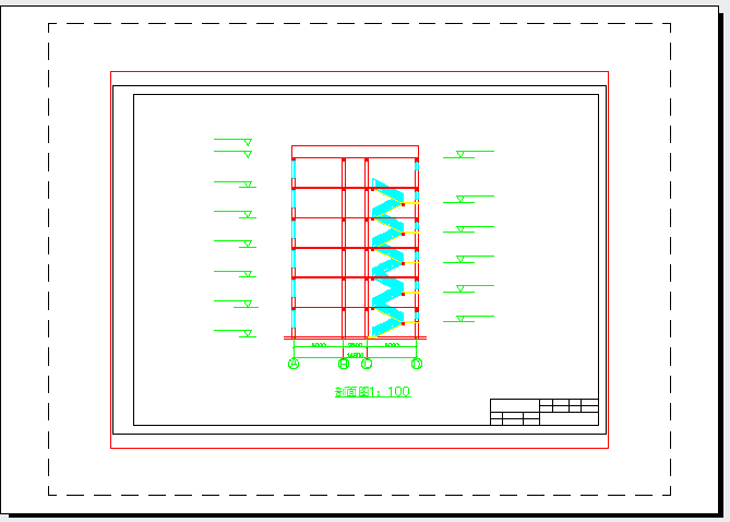 3100平米六层框架结构办公楼建筑图纸（毕业设计）_图1
