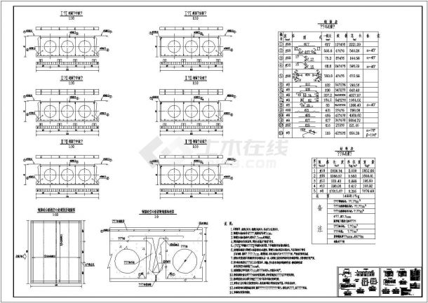 典型标准公路桥钢筋cad设计施工图（标注详细）-图二