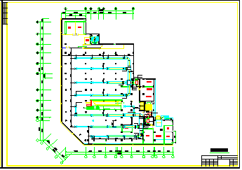 大型超市中央空调平面设计cad施工图-图二
