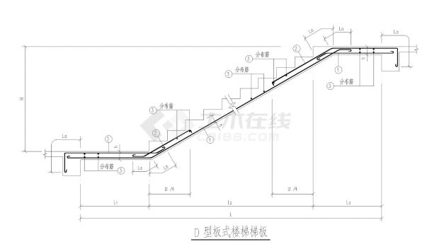 某板式楼梯结构节点构详图-图一