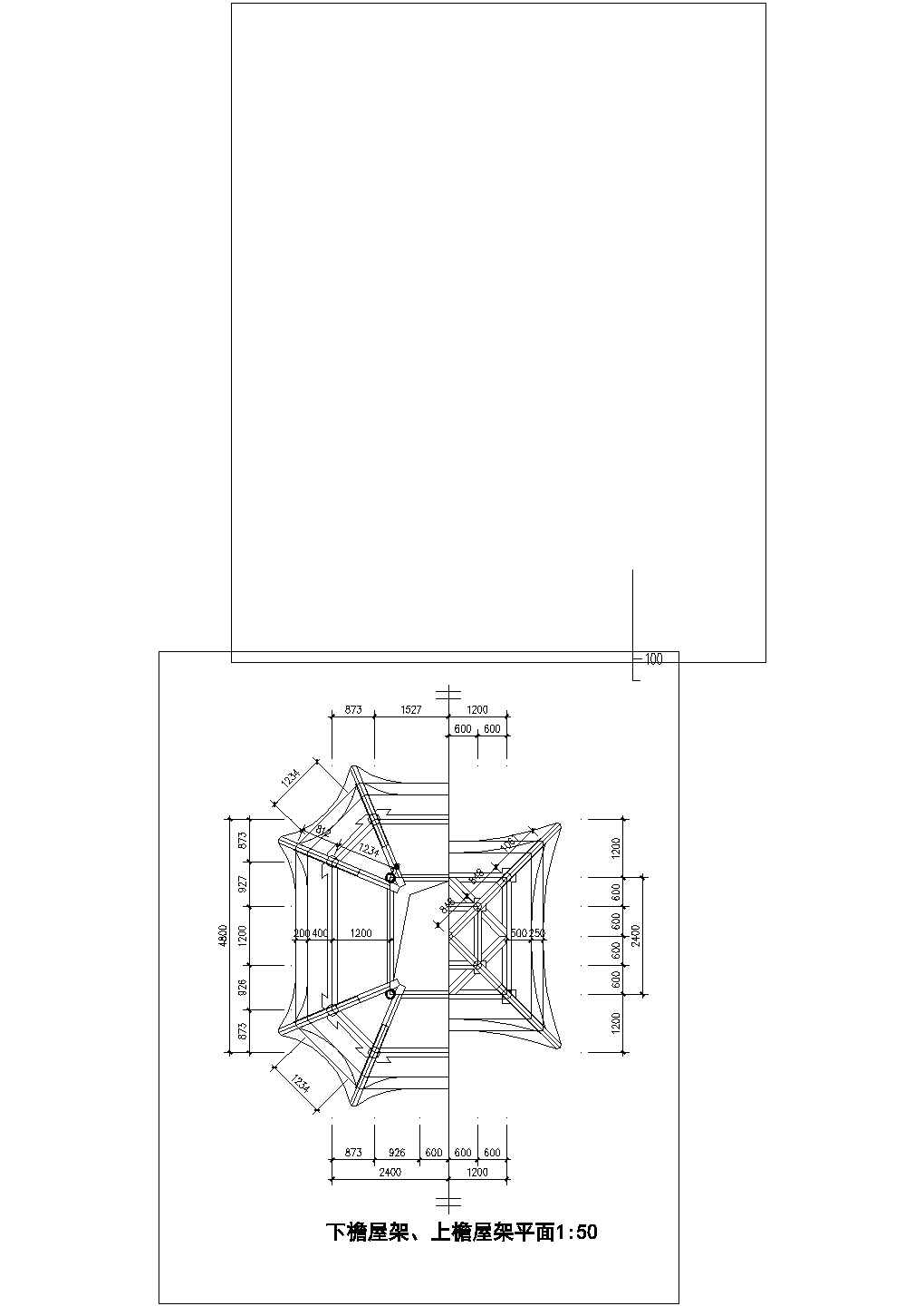 八角四方重檐亭全套设计CAD施工图