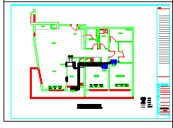 某住宅家用中央空调系统cad施工设计图-图一