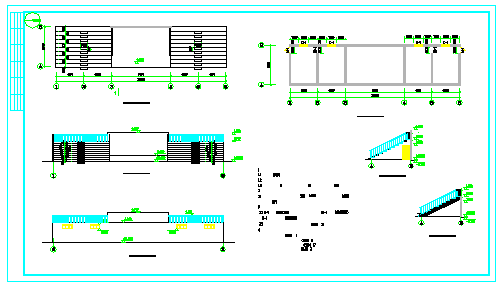 典型体育场看台建筑设计CAD图纸_图1