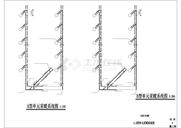 某地十五层商业住宅楼采暖全套施工图-图一