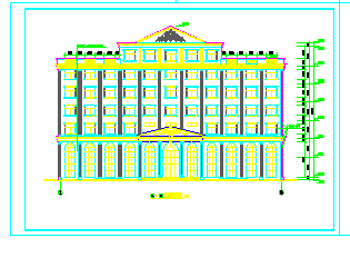 深圳市豪华欧式办公楼建筑cad施工设计图纸-图二