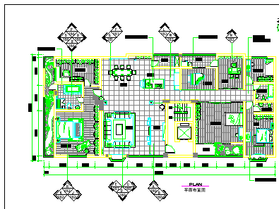 方形两居户型经典装修cad平立设计施工图大样图
