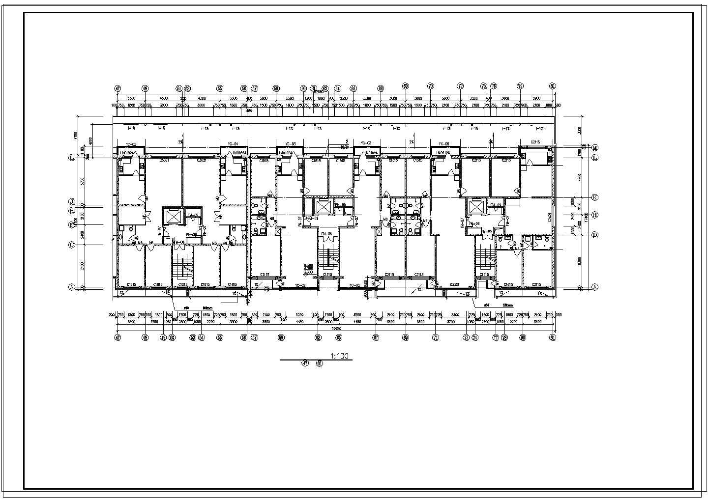 和诚住宅小区高层住宅楼建筑CAD施工设计图纸