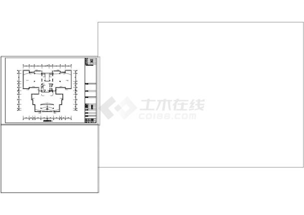 [四川]住宅小区给排水cad施工图纸（含四栋楼、地下室）-图一