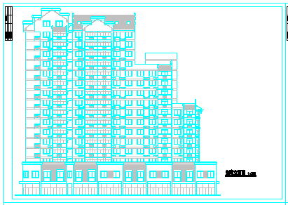 高层公寓初步cad方案设计图纸-图一