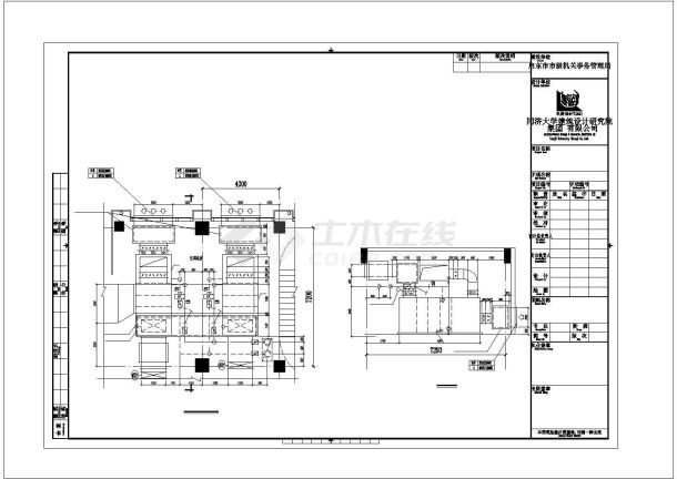 银川市某国有单位八层框架结构服务中心全套暖通系统设计CAD图纸-图一