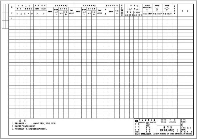 广州市某设计院全套结构设计cad标准模板图纸图集（标注详细）_图1