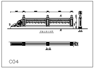 各种桥梁栏杆cad设计施工图纸大全