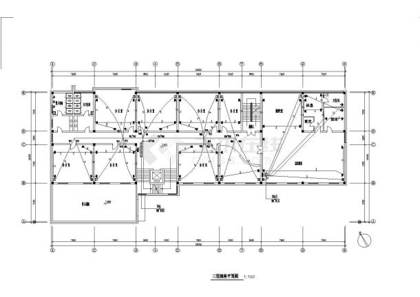 某利达公司办公楼电气CAD方案详图-图一