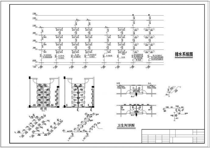 广东某4800人宿舍给排水全套设计cad图纸_图1