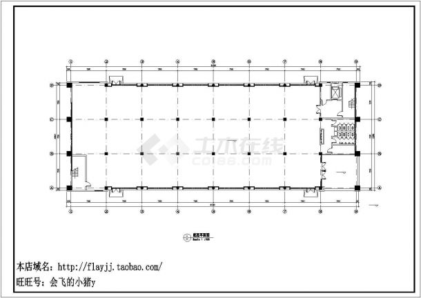 厂房设计_长61.6米 宽22.8米 5层6739平米厂房建筑设计方案CAD设计施工图纸-图二