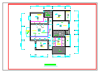 某四室户型室内设计装修cad施工全图_图1