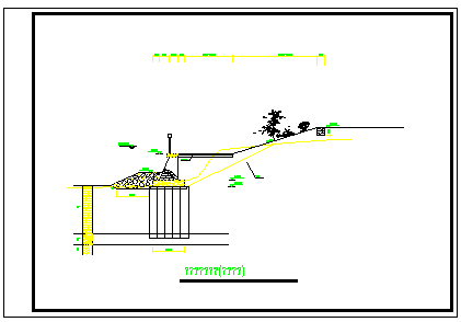 黄埔大桥堤防加固断面详细方案cad图纸-图二
