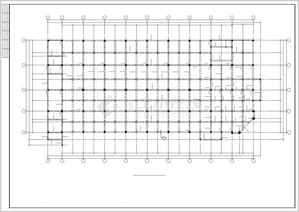 2677.9平米三层框架办公楼工程量计算及施工组织（含建筑结构施工图、平面图、进度图、网络图）-图一