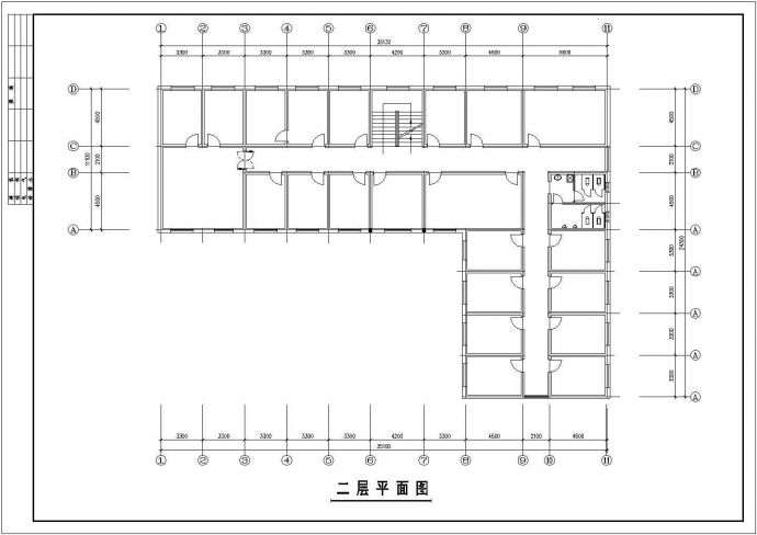 某工厂生产厂房及办公楼联建设计cad建筑施工图纸（标注详细）_图1