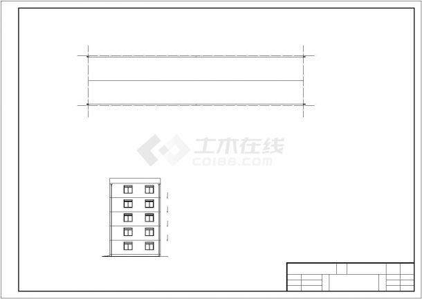 【5层】3285平米五层框架CAD住宅楼（计算书、建筑、结构图）-图一
