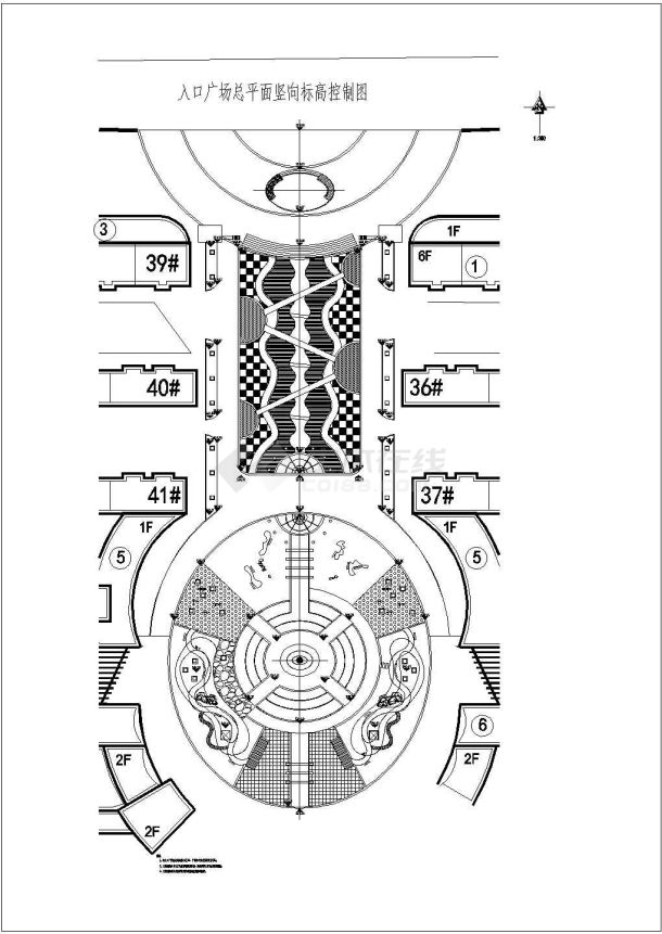 小区的园林景观施工图cad 图纸-图一