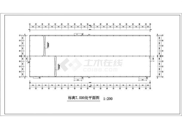 厂房设计_青岛明和橡胶有限公司单层轻钢结构厂房设计cad全套建筑施工图（含设计说明，含结构设计）-图一