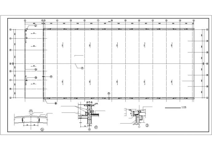 厂房设计_2层厂房车间建筑施工图【平立剖】CAD设计施工图纸_图1