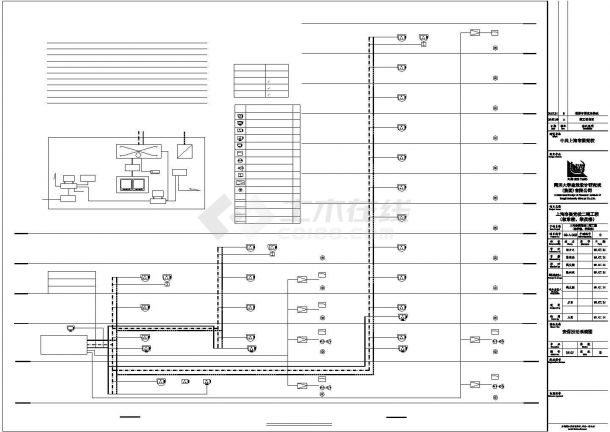 太原市章丘路某13层框架结构商住大楼内部弱电系统设计CAD图纸-图一