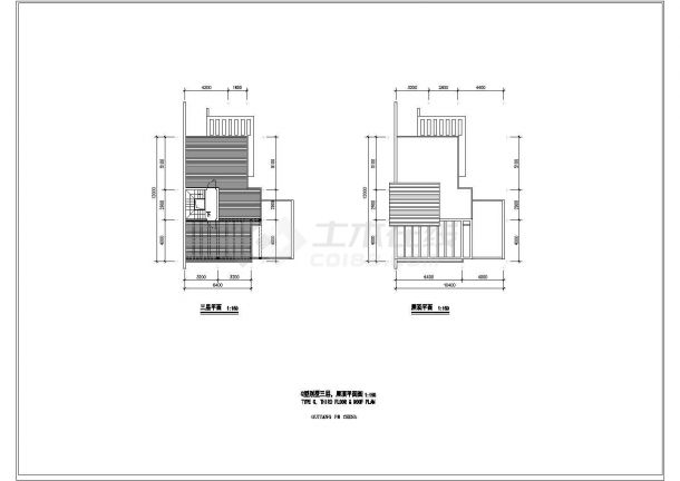 几套斜坡屋顶别墅建筑cad设计方案图-图一