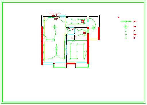 精品一室一厅家装设计cad方案施工图_图1