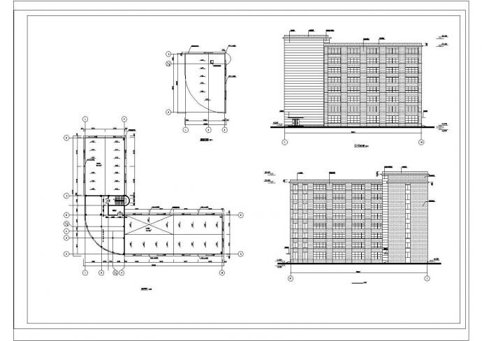 【8层】10441.17平米框架办公楼CAD毕业设计（计算书、建筑、结构图）_图1