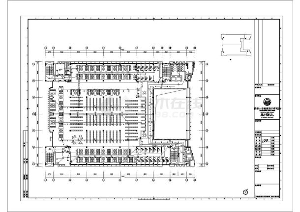 天津市某重点大学7层框架结构图书馆全套电气系统设计CAD图纸-图二