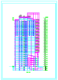 某酒店大楼建筑设计方案cad施工图-图一