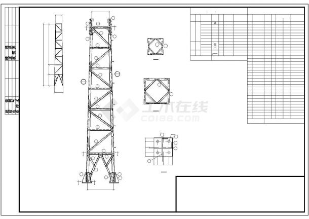 NJ1-10.5整套铁塔cad组装设计cad图纸-图二