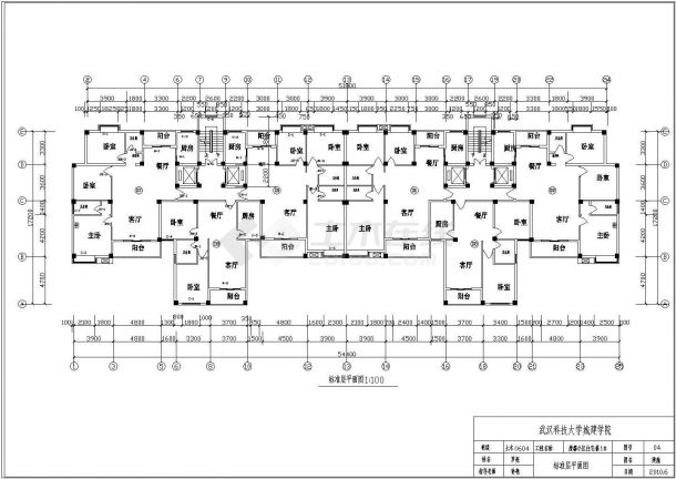 【10层】9180平米10层CAD框架住宅（计算书、答辩稿、建筑、结构图）-图一