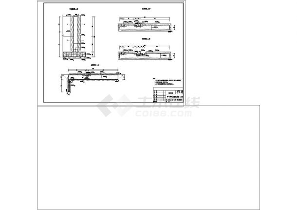 某橡胶坝冲砂闸设计施工cad大样图-图一