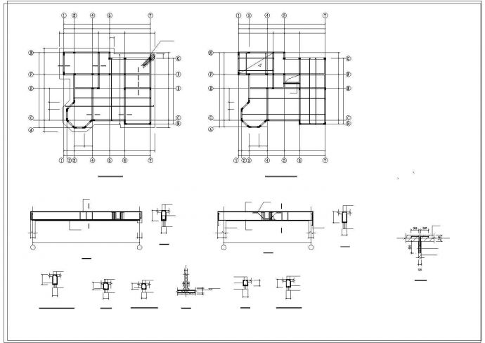 两层小别墅建筑全套CAD结构施工图纸_图1