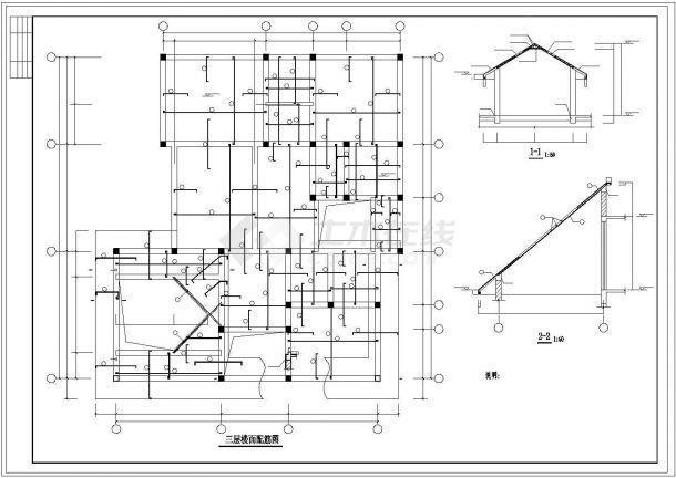 某别墅结构建筑CAD设计施工图纸-图二