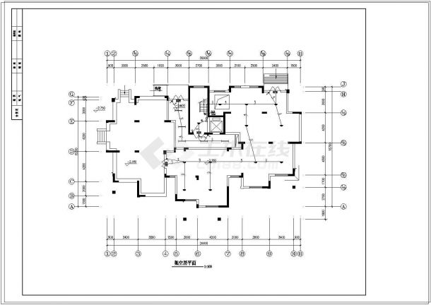 北方某小区高层住宅楼全套电气CAD施工图纸-图一