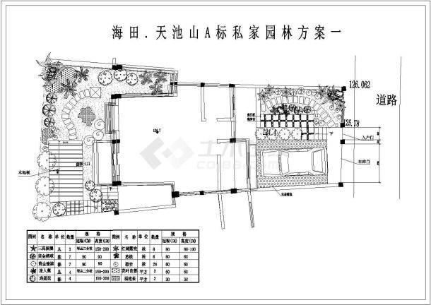 某地天池山小区总平规划及绿化全套施工设计cad图纸-图一